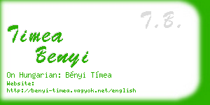 timea benyi business card