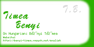 timea benyi business card